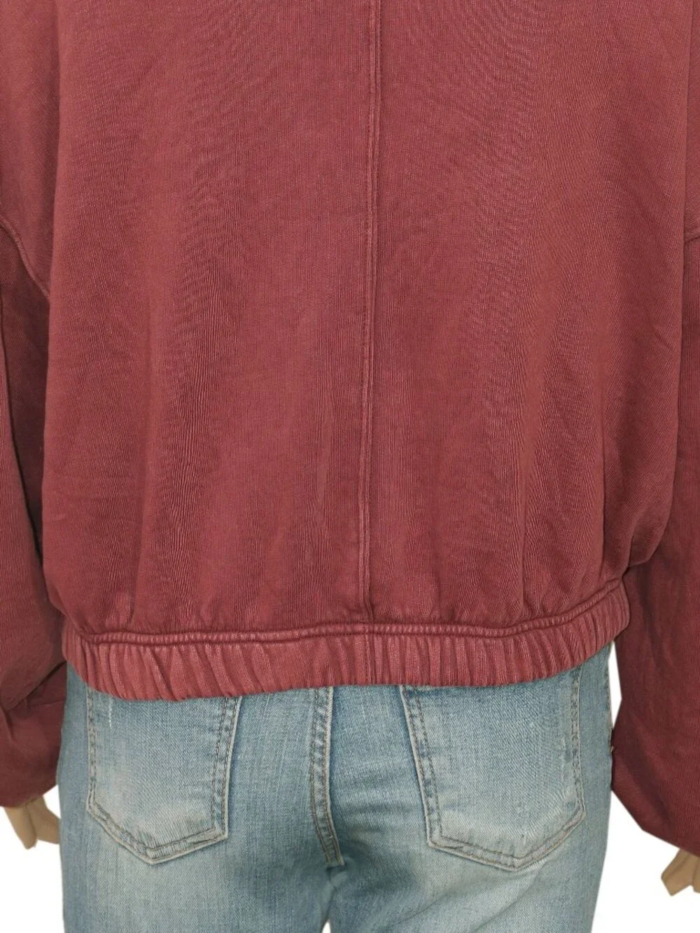 Free People Fp Movement Podium Wrap Jacket Wine Collared Cropped Pockets L